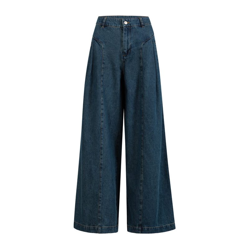 Coster Copenhagen HOHE TAILLEN-DENIMHOSENS - ANNA PASSFORM Pants Dark Blue Denim - 571