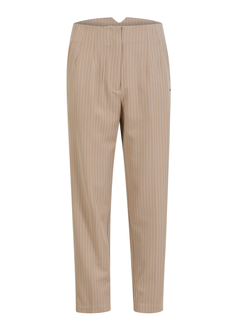 Coster Copenhagen HOSE - STELLA FIT Pants Sand white stripe - 993