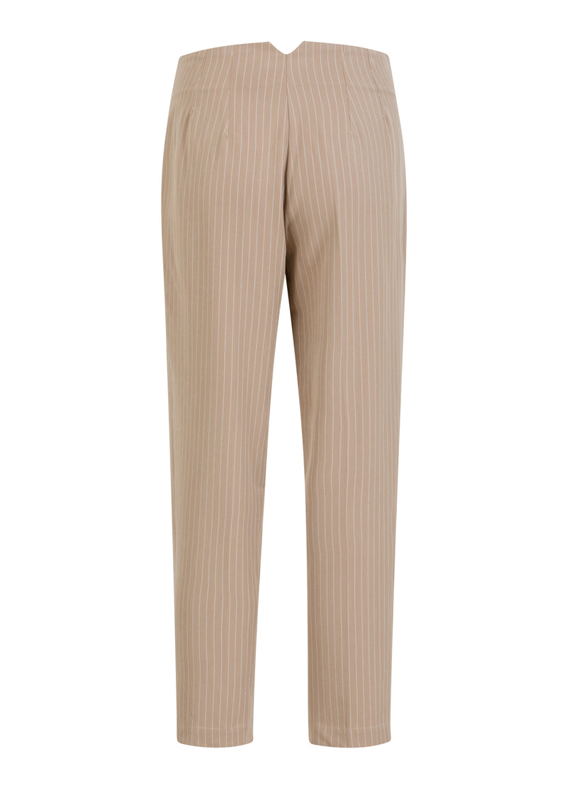 Coster Copenhagen HOSE - STELLA FIT Pants Sand white stripe - 993