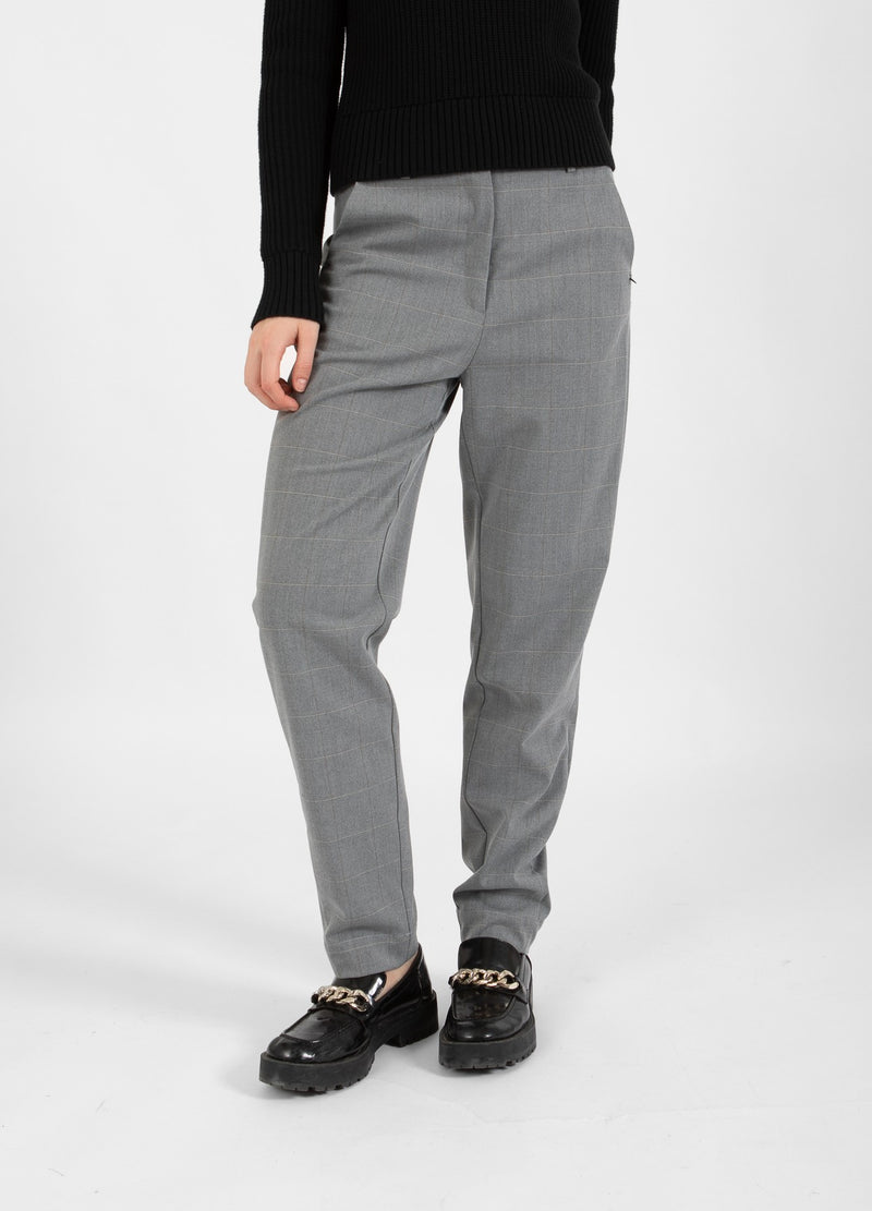 Coster Copenhagen HOSE - STELLA PASSFORM Pants Light grey check - 160