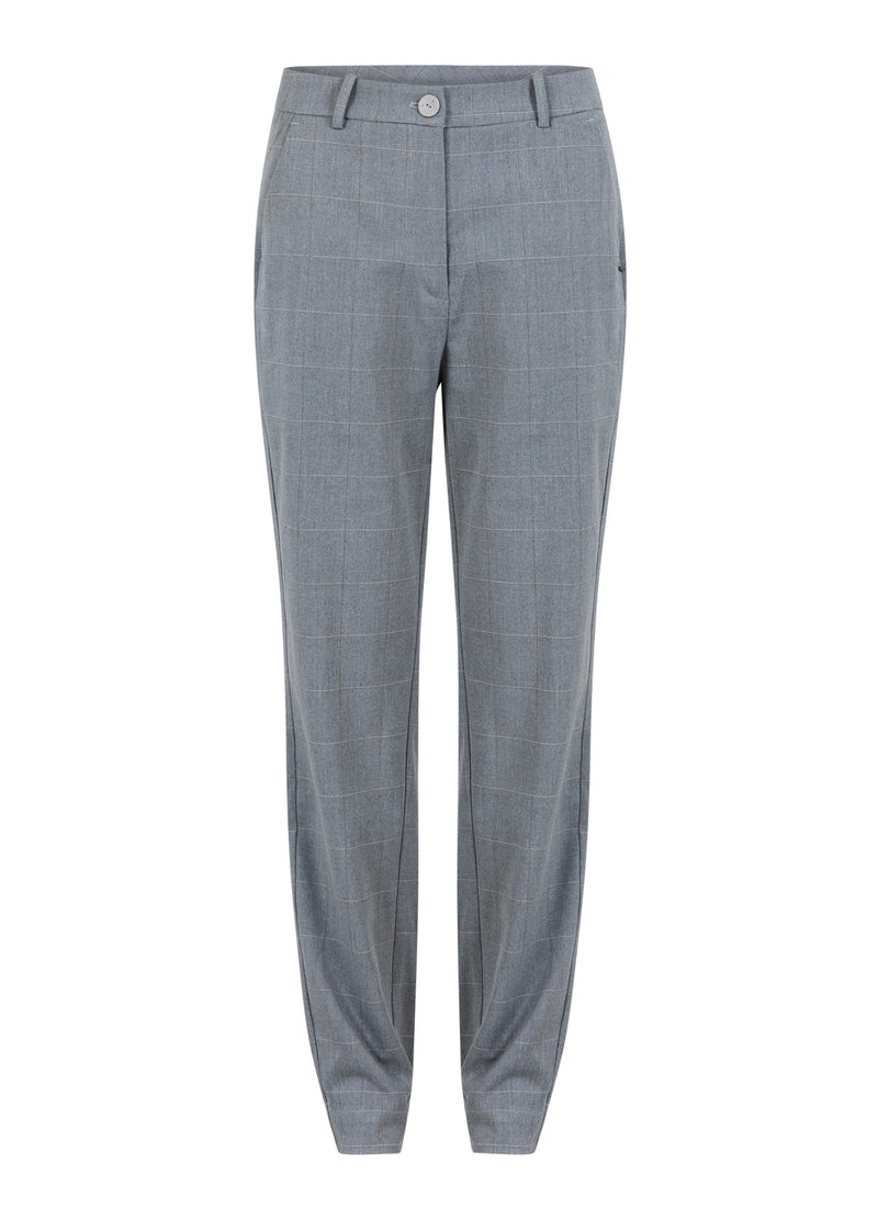 Coster Copenhagen HOSE - STELLA PASSFORM Pants Light grey check - 160