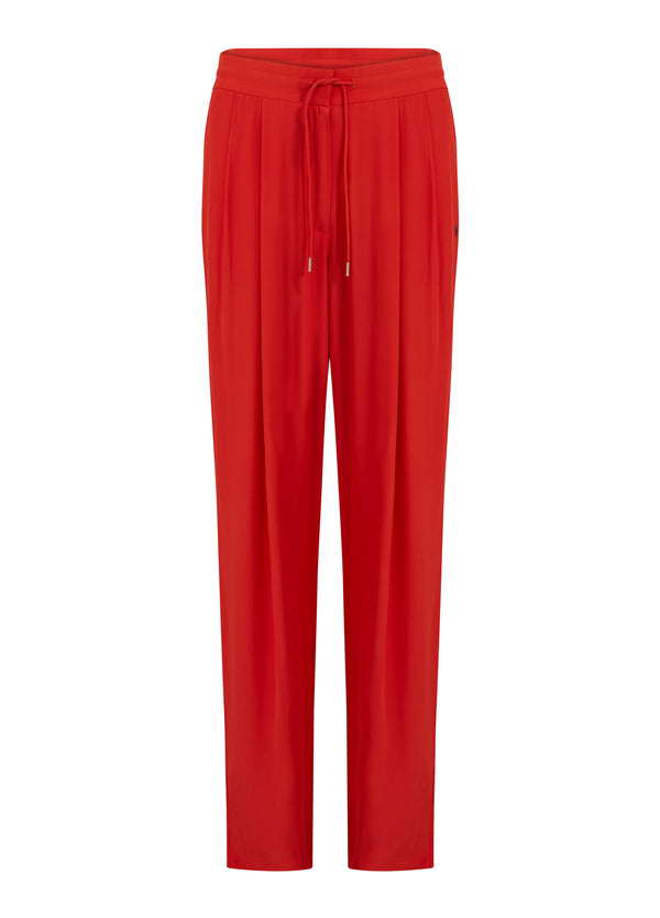 Coster Copenhagen HOSE MIT BUNDFALTEN - STELLA FIT Pants Lipstick red - 698