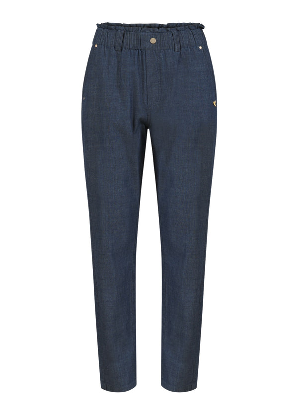 Coster Copenhagen HOSE MIT ELASTISCHEM BUND - SILLE-PASSFORM Pants Medium blue denim - 545