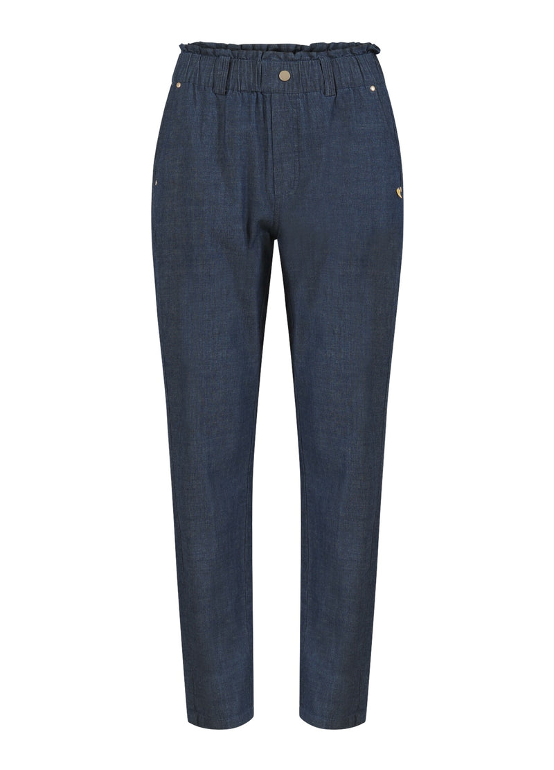 Coster Copenhagen HOSE MIT ELASTISCHEM BUND - SILLE-PASSFORM Pants Medium blue denim - 545