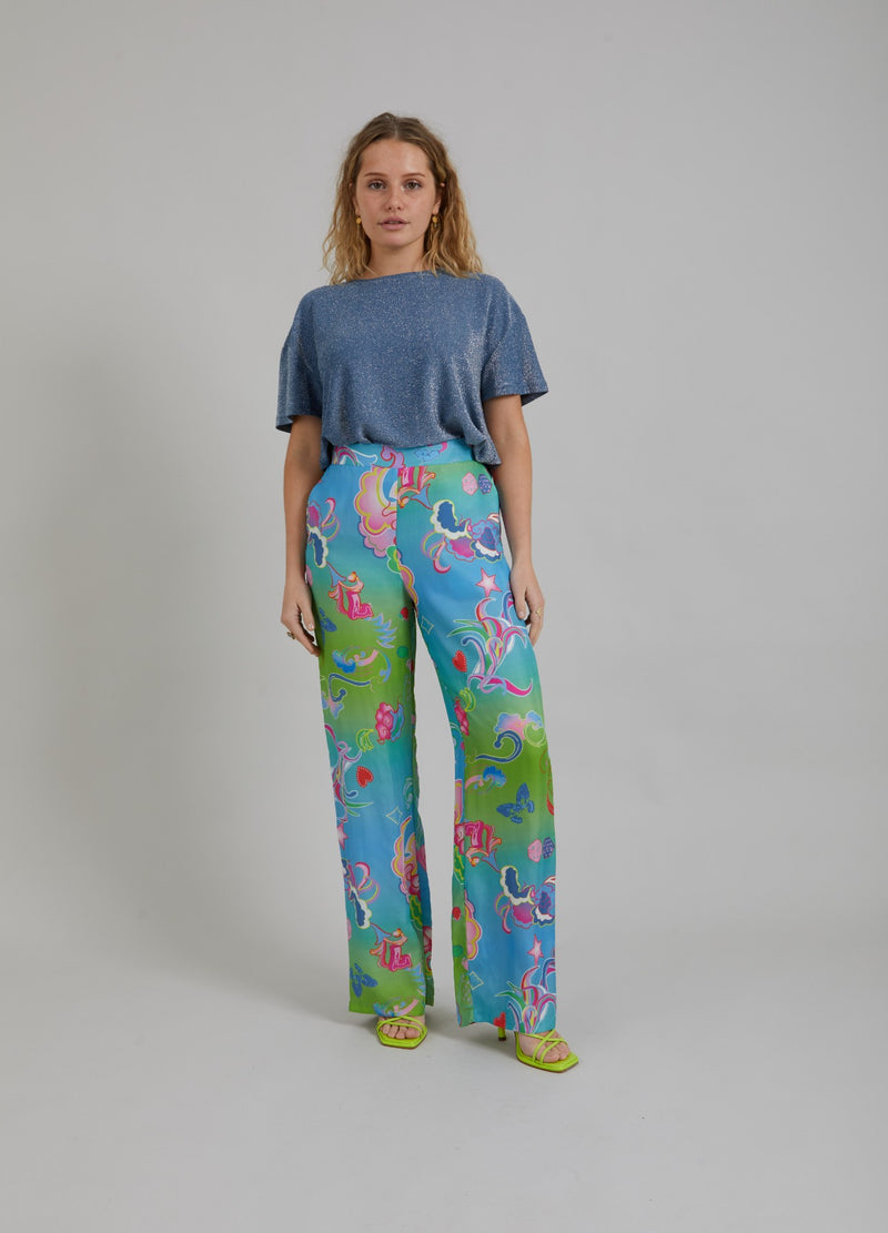 Coster Copenhagen HOSE MIT SPIEL AUF DRUCK - SILLE FIT Pants Game on print - 901