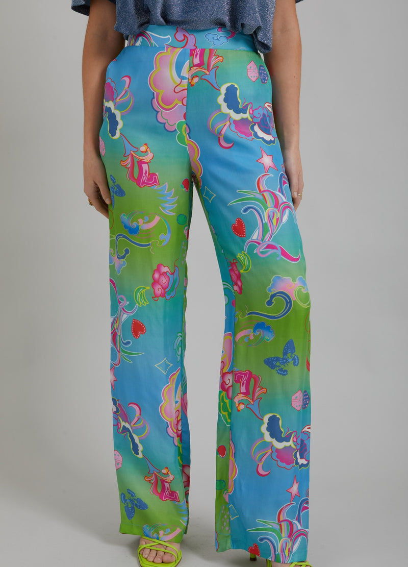 Coster Copenhagen HOSE MIT SPIEL AUF DRUCK - SILLE FIT Pants Game on print - 901