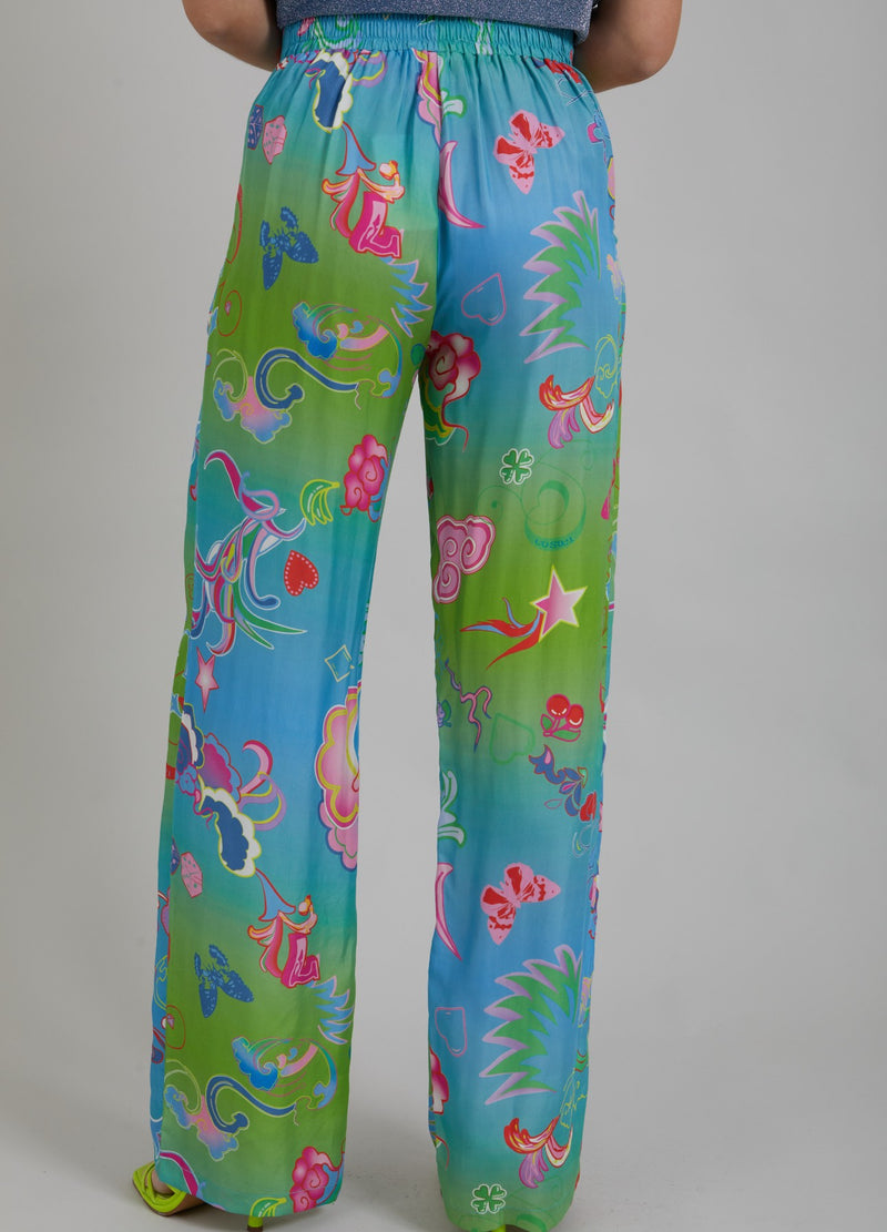 Coster Copenhagen HOSE MIT SPIEL AUF DRUCK - SILLE FIT Pants Game on print - 901