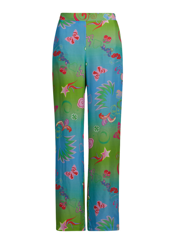 Coster Copenhagen HOSE MIT SPIEL AUF DRUCK - SILLE FIT Pants Game on print - 901
