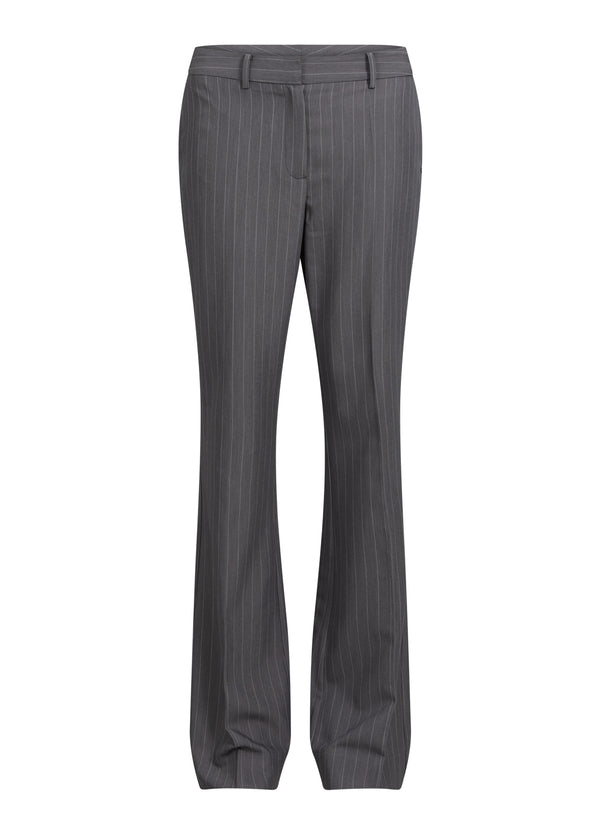 Coster Copenhagen HOSE MIT STIEFELSCHNITT - LUCIA FIT Pants Grey pinstripe - 161
