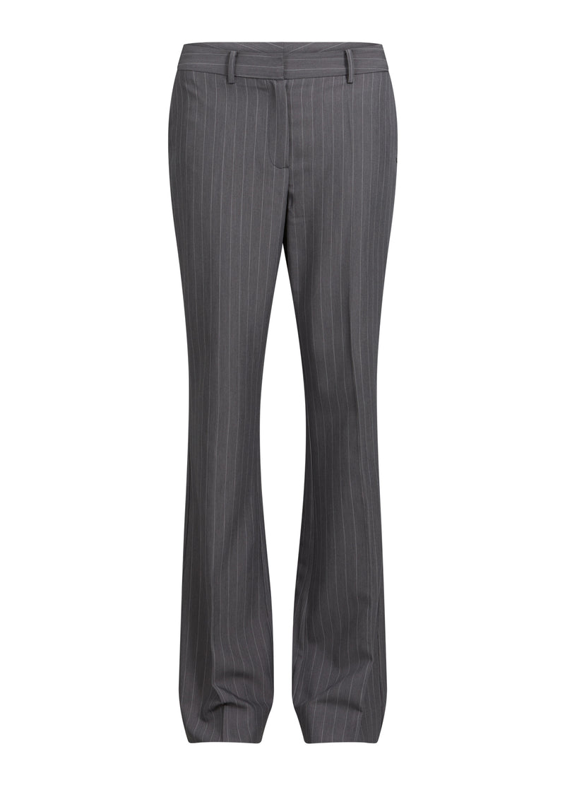 Coster Copenhagen HOSE MIT STIEFELSCHNITT - LUCIA FIT Pants Grey pinstripe - 161