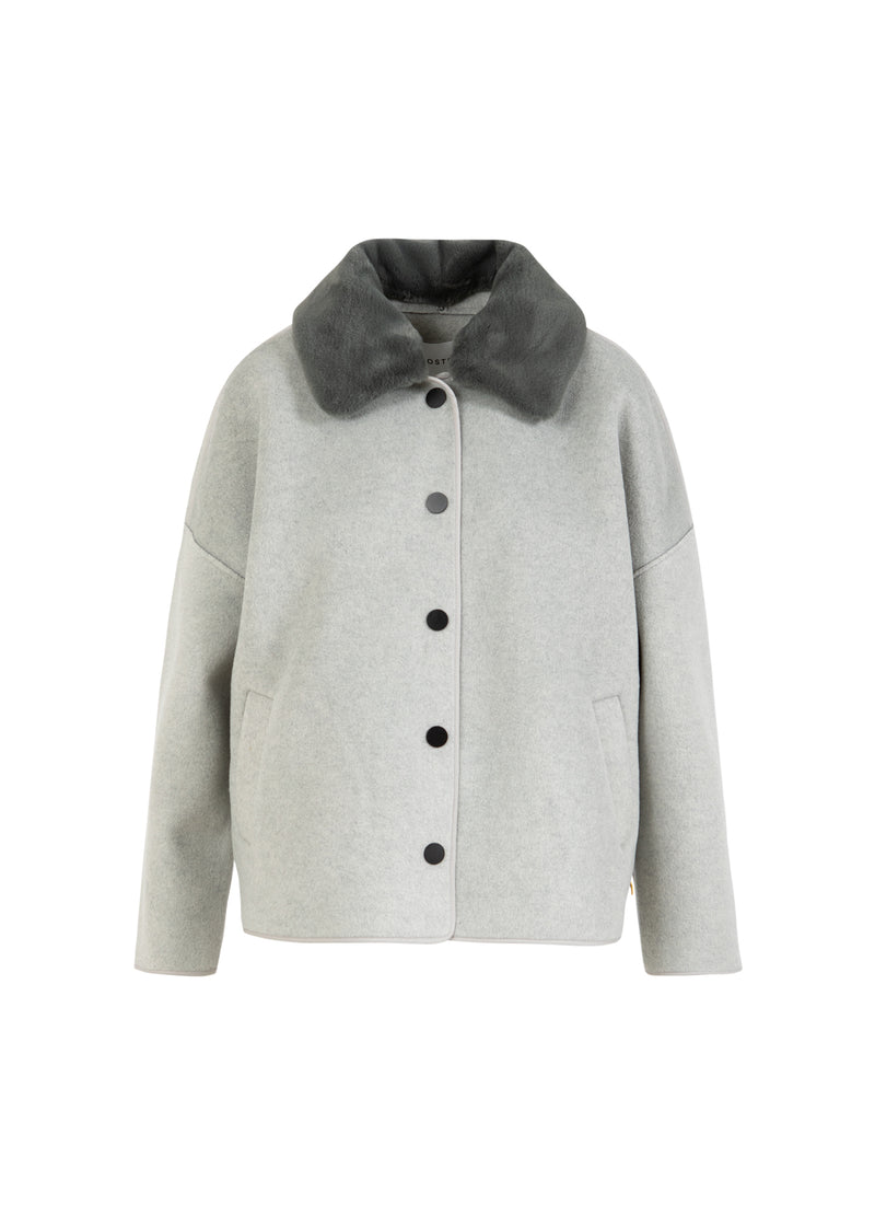 Coster Copenhagen JACKE MIT PELZKRAGEN Outerwear Dove grey - 155