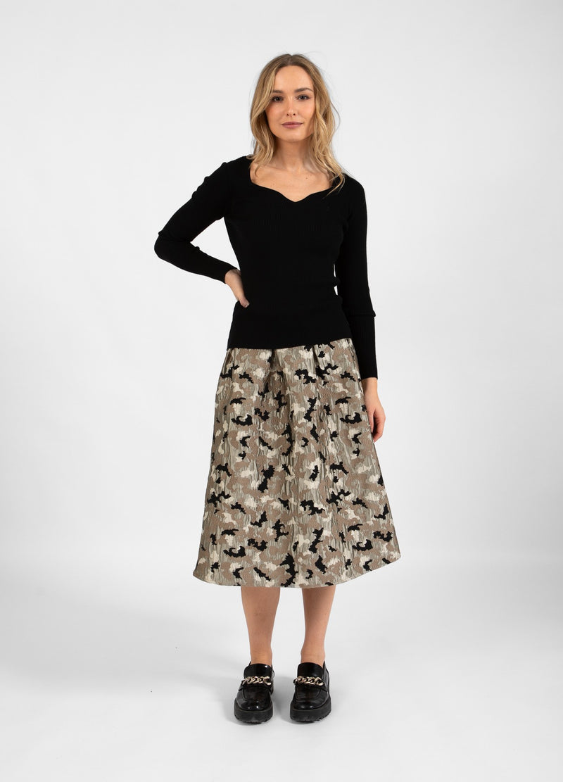 Coster Copenhagen JACQUARD ROCK Skirt Graphic jaquard - 934