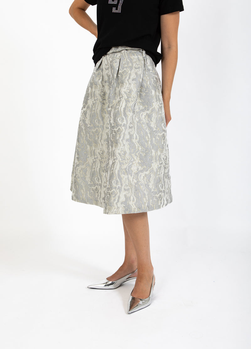 Coster Copenhagen JACQUARD ROCK Skirt Silver grey - 162