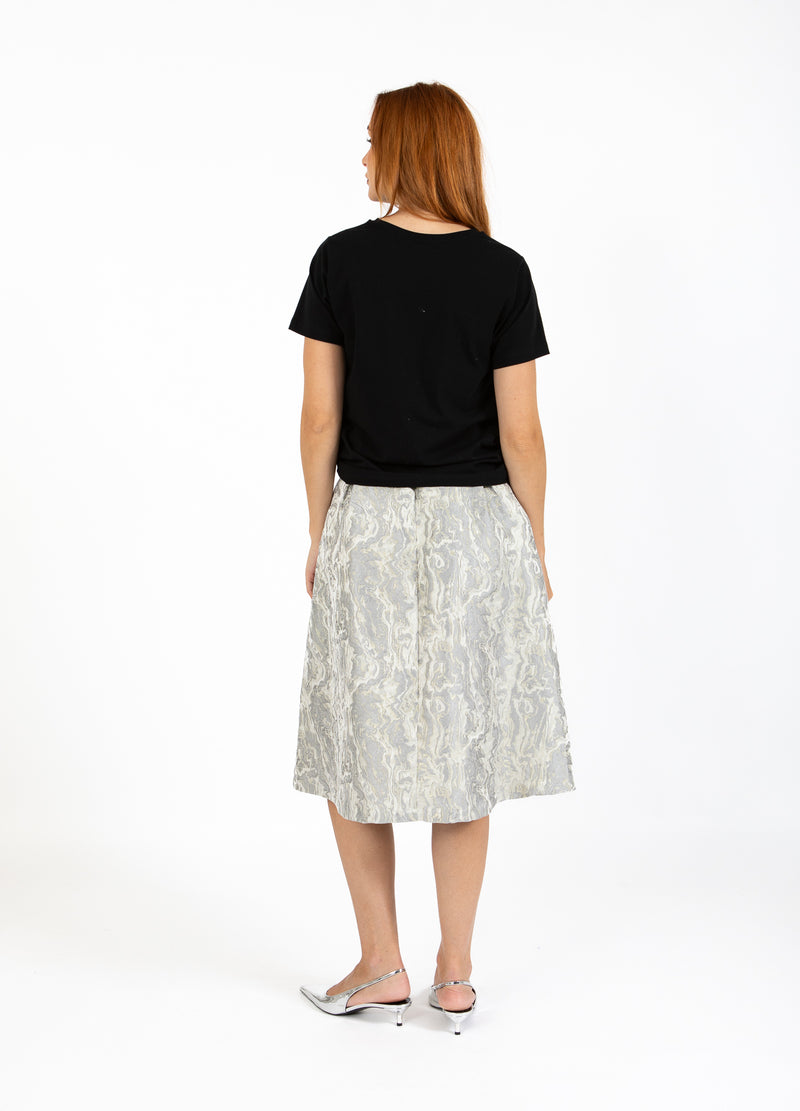 Coster Copenhagen JACQUARD ROCK Skirt Silver grey - 162