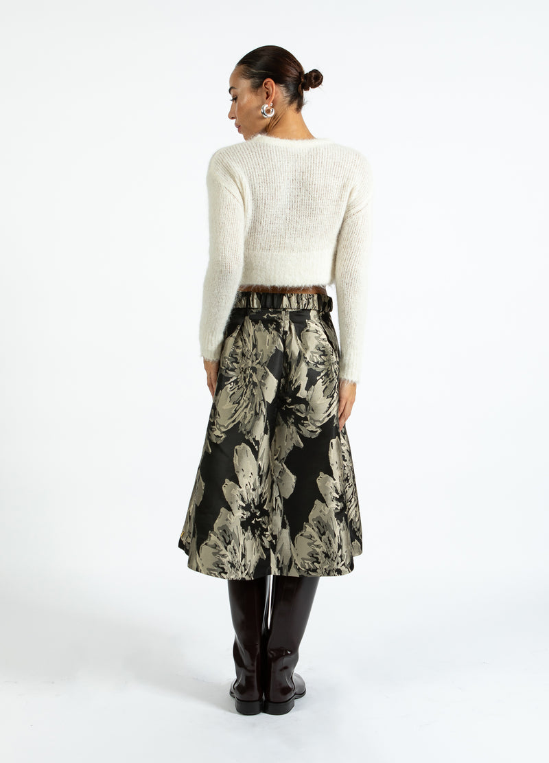 Coster Copenhagen JACQUARD ROCK Skirt Sand jaquard - 332