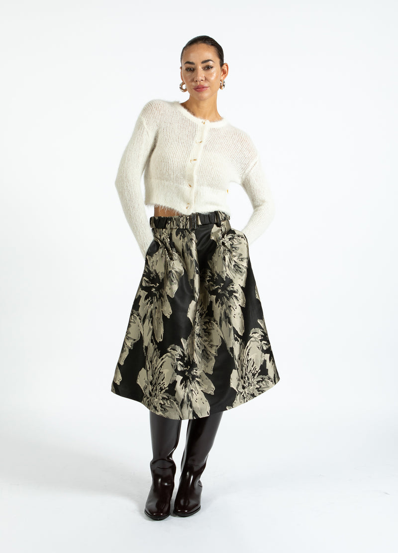Coster Copenhagen JACQUARD ROCK Skirt Sand jaquard - 332