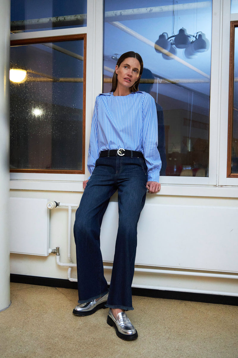 Coster Copenhagen JEANS MIT WEITEM BEIN - PETRA PASSFORM Pants Dark Blue Denim - 571
