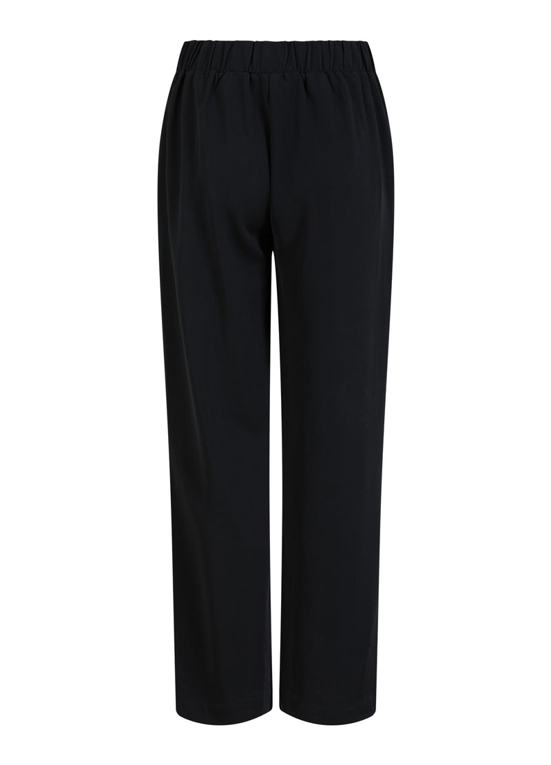 Coster Copenhagen JERSEY HOSE - SILLE FIT Pants Black - 100