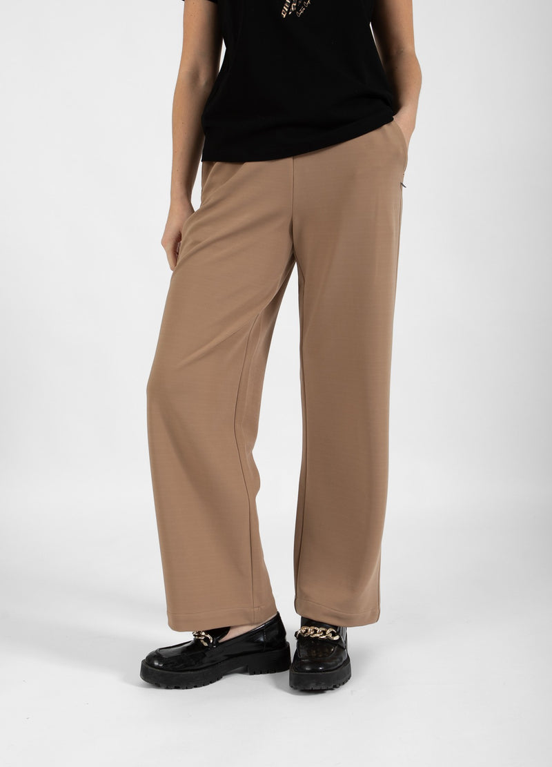 Coster Copenhagen JERSEY HOSE - SILLE FIT Pants Dark Brown - 335