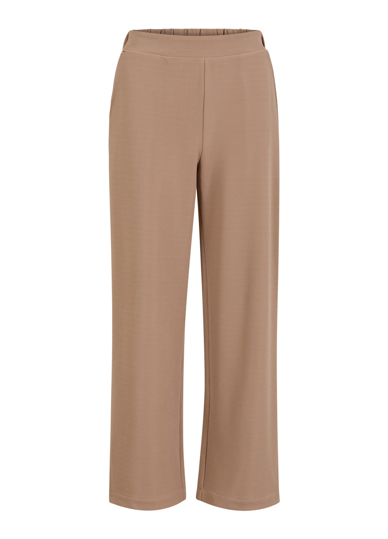 Coster Copenhagen JERSEY HOSE - SILLE FIT Pants Dark Brown - 335