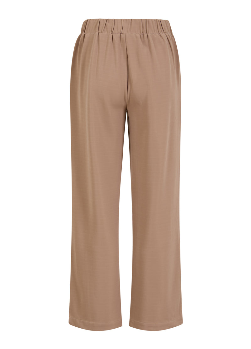 Coster Copenhagen JERSEY HOSE - SILLE FIT Pants Dark Brown - 335