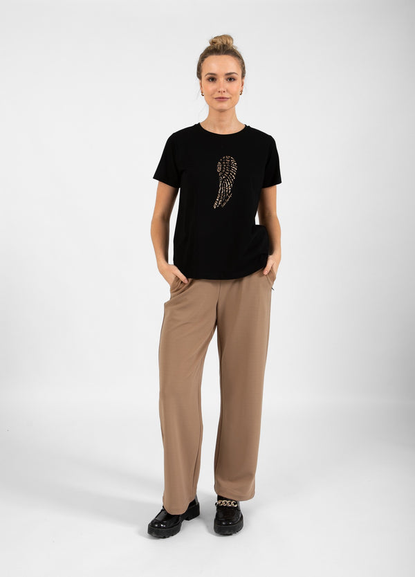 Coster Copenhagen JERSEY HOSE - SILLE FIT Pants Dark Brown - 335