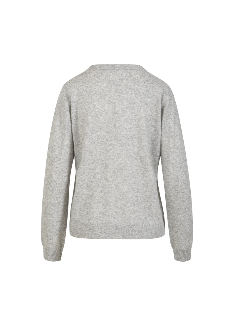 Coster Copenhagen KASCHMIR PULLOVER Knitwear Light grey melange - 129