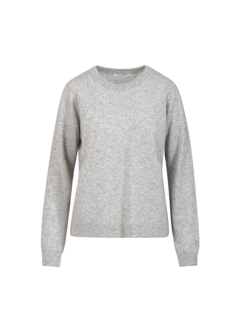 Coster Copenhagen KASCHMIR PULLOVER Knitwear Light grey melange - 129