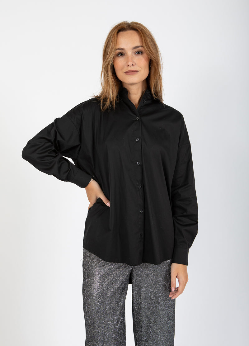 Coster Copenhagen KASTIGES KLASSISCHES HEMD Shirt/Blouse Black - 100