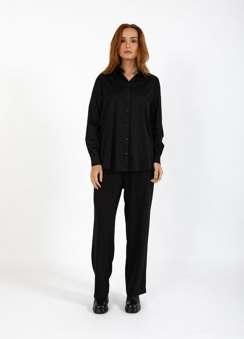 Coster Copenhagen KASTIGES KLASSISCHES HEMD Shirt/Blouse Black - 100