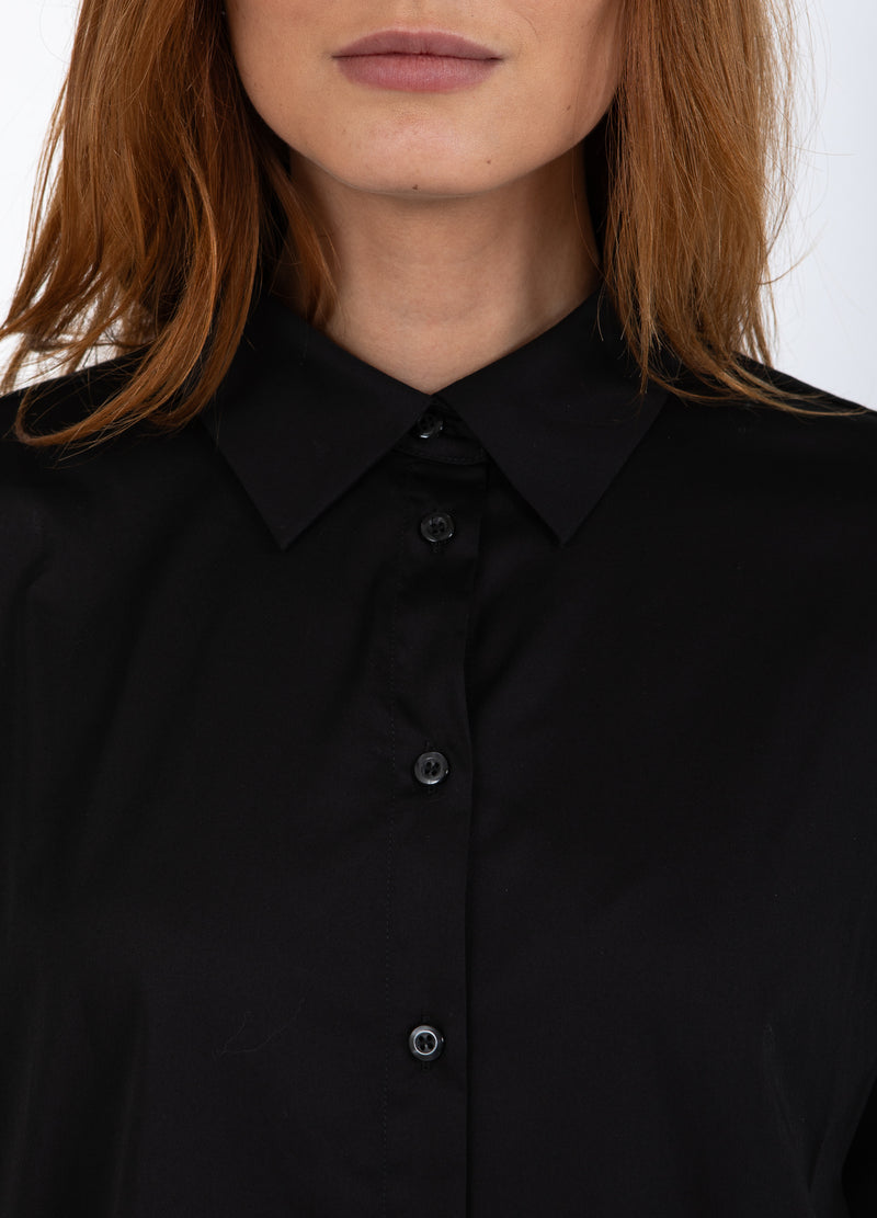 Coster Copenhagen KASTIGES KLASSISCHES HEMD Shirt/Blouse Black - 100