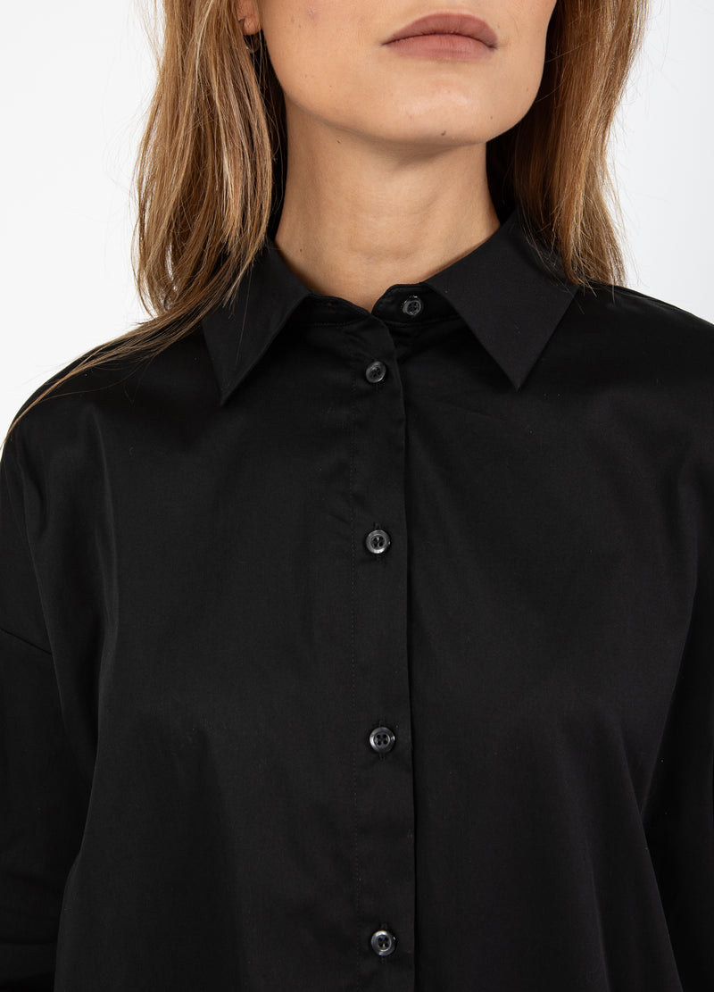 Coster Copenhagen KASTIGES KLASSISCHES HEMD Shirt/Blouse Black - 100