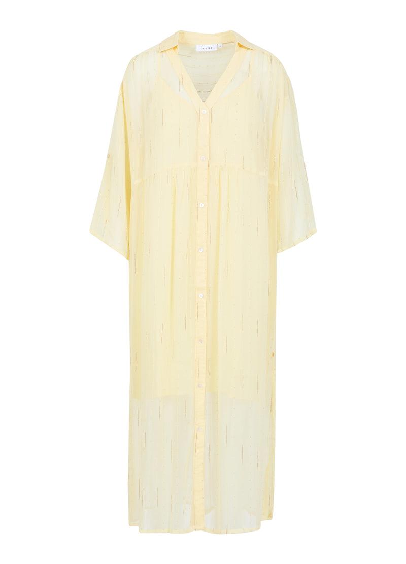 Coster Copenhagen KLEID IN GOLDENER LUREX Dress Butter yellow/gold lurex - 759