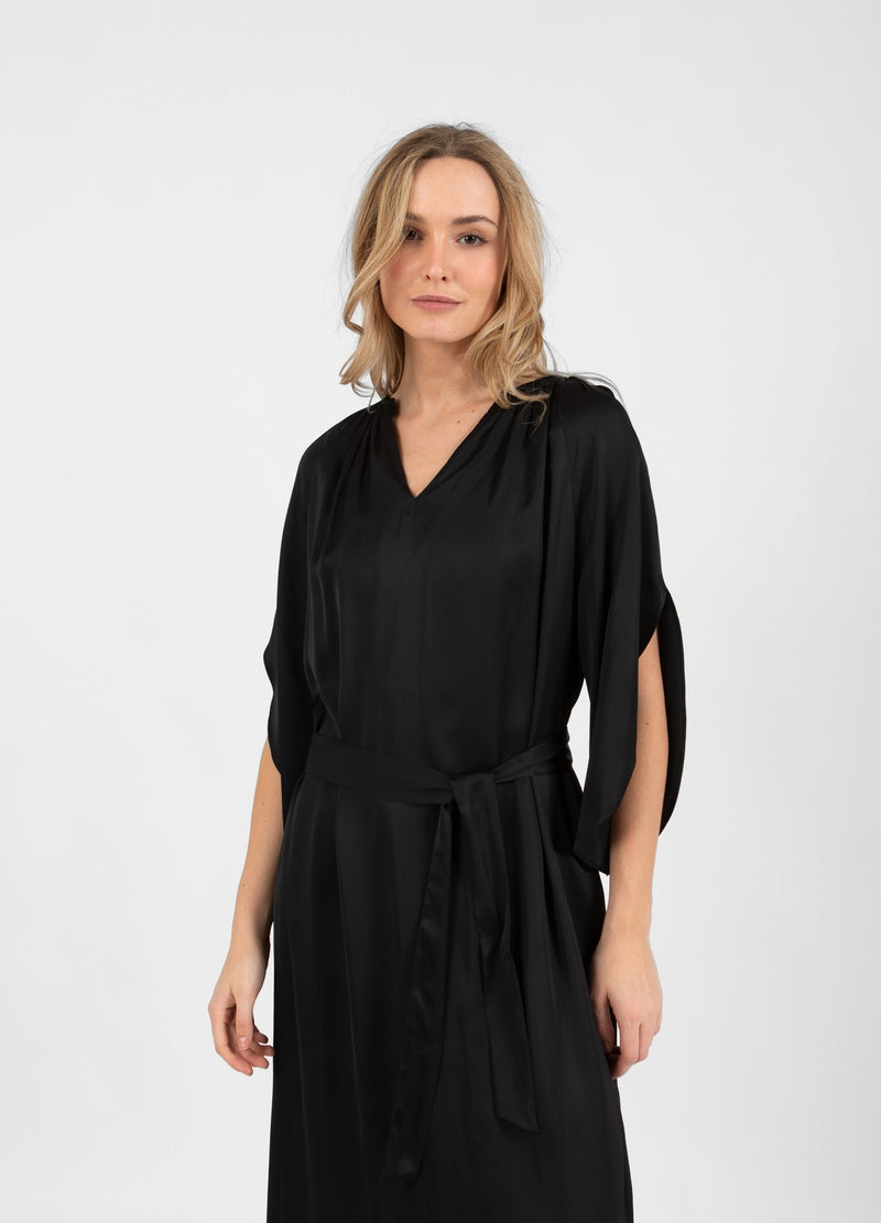 Coster Copenhagen KLEID MIT ELASTISCHEM HALS Dress Black - 100