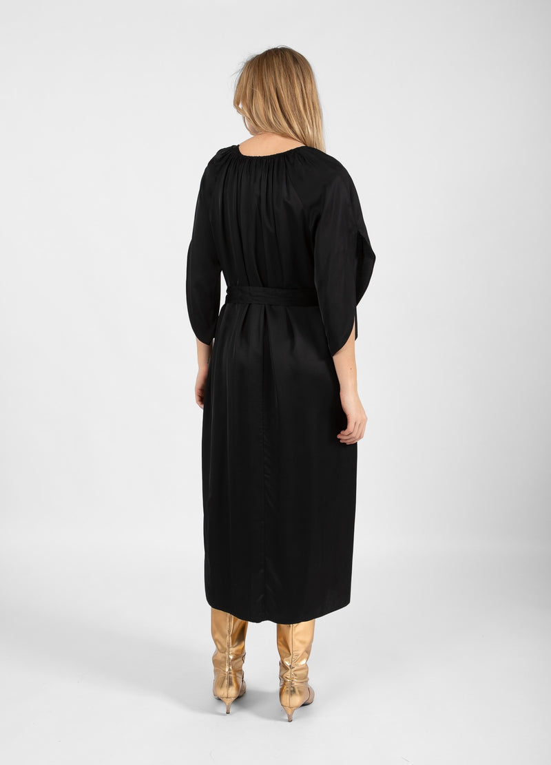 Coster Copenhagen KLEID MIT ELASTISCHEM HALS Dress Black - 100