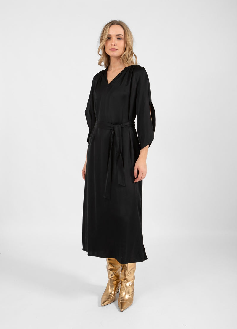 Coster Copenhagen KLEID MIT ELASTISCHEM HALS Dress Black - 100