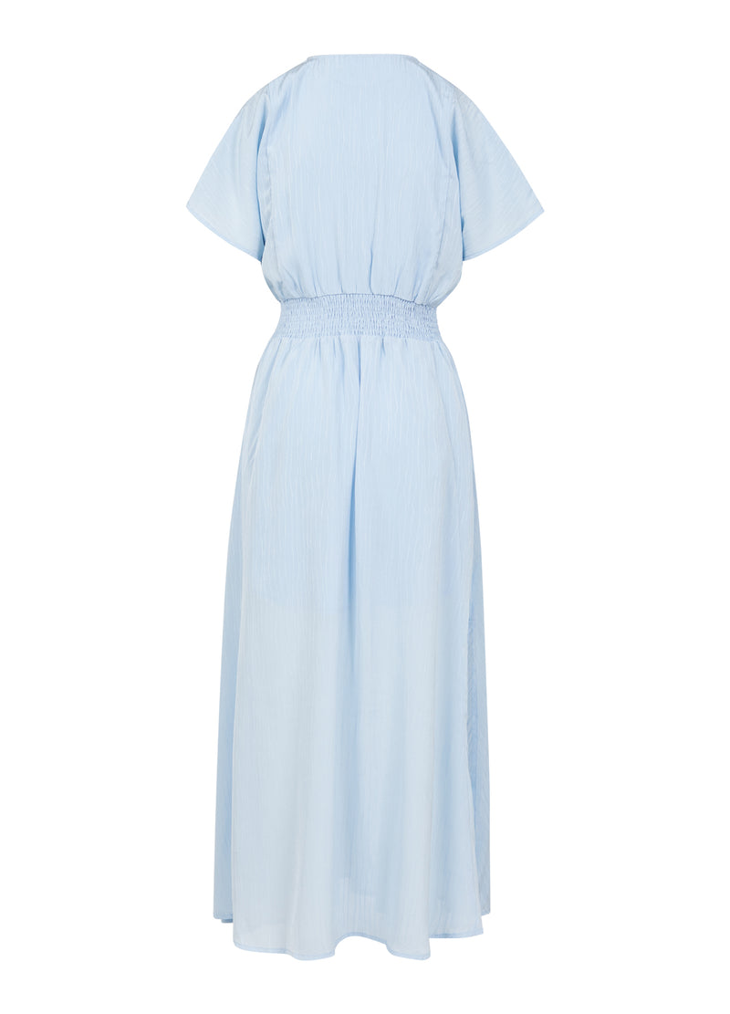 Coster Copenhagen KLEID MIT GESMOKTER TAILLE Dress Lake blue - 547