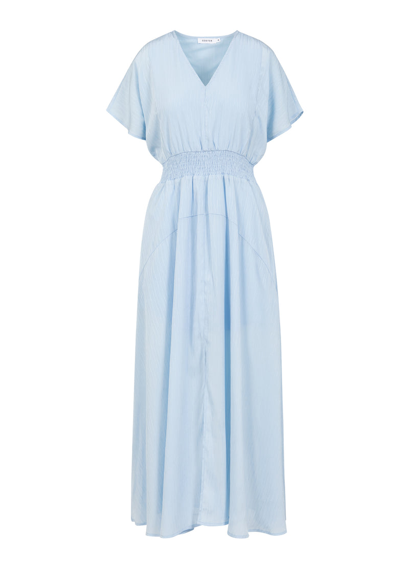 Coster Copenhagen KLEID MIT GESMOKTER TAILLE Dress Lake blue - 547