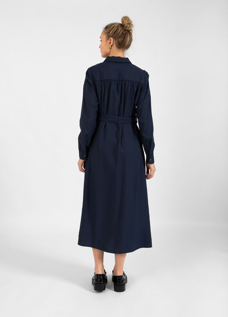 Coster Copenhagen KLEID MIT GÜRTEL Dress Dark blue - 579