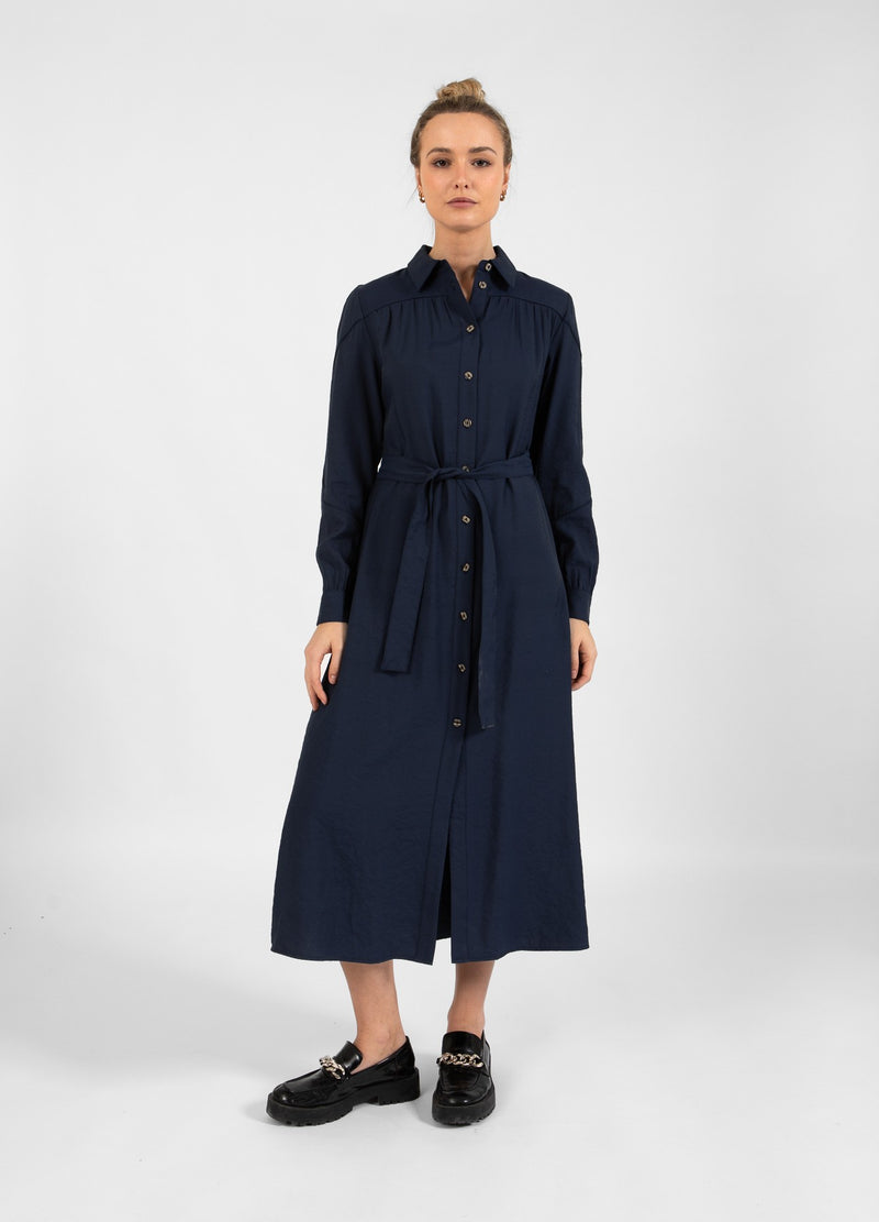 Coster Copenhagen KLEID MIT GÜRTEL Dress Dark blue - 579