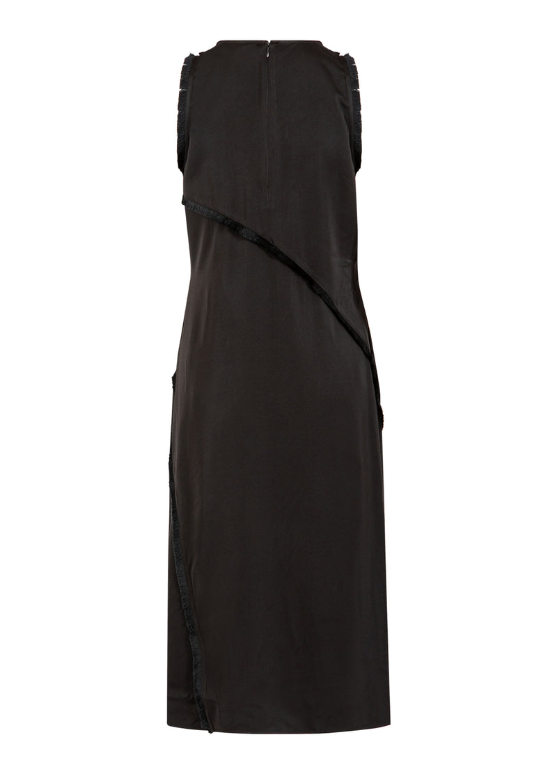 Coster Copenhagen KLEID MIT ROHEN KANTEN Dress Black - 100