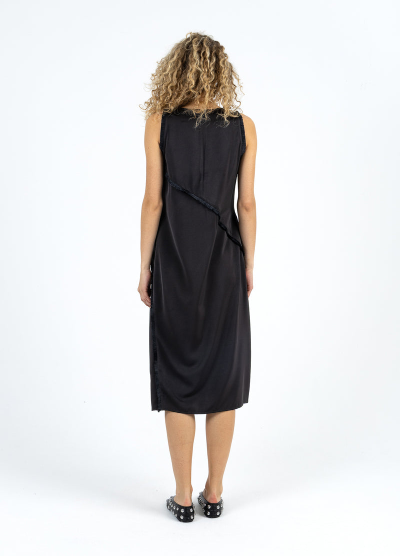 Coster Copenhagen KLEID MIT ROHEN KANTEN Dress Black - 100