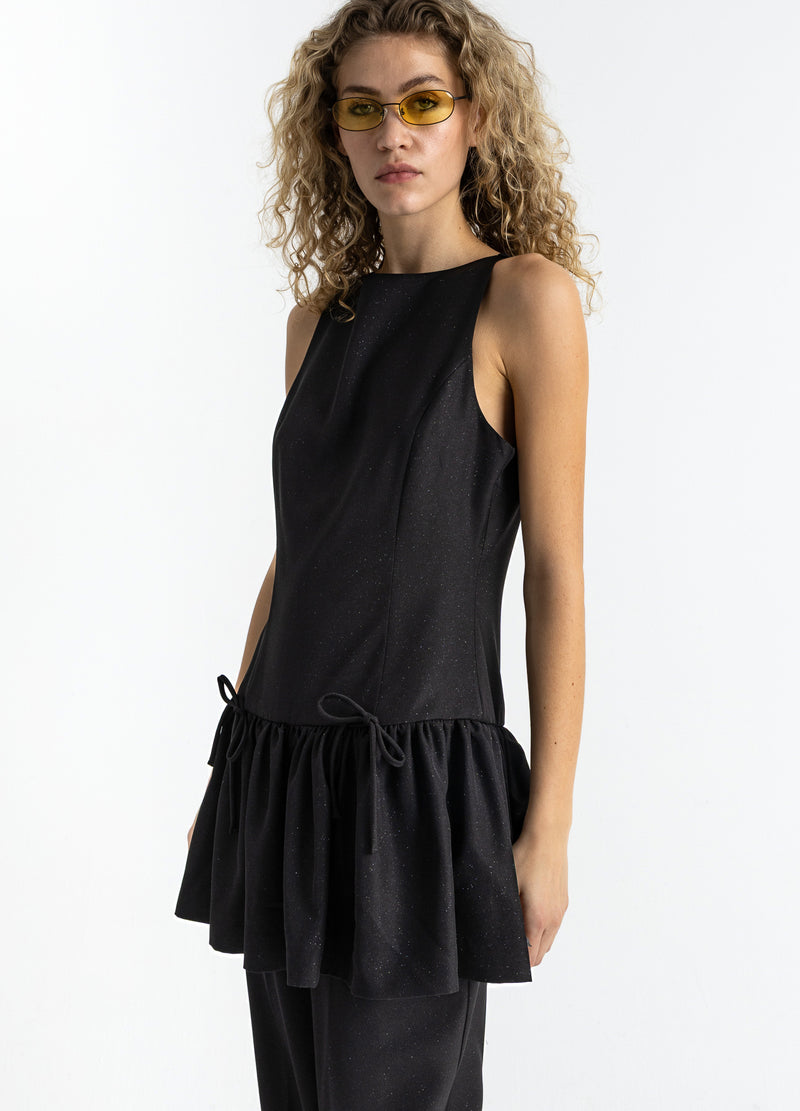 Coster Copenhagen KLEID MIT SCHLEIFEN Dress Black - 100