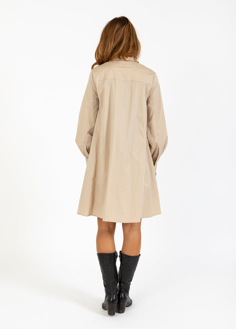 Coster Copenhagen KLEID MIT VOLUMINÖSEN ÄRMELN Dress Desert sand - 329