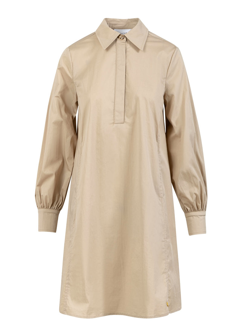 Coster Copenhagen KLEID MIT VOLUMINÖSEN ÄRMELN Dress Desert sand - 329