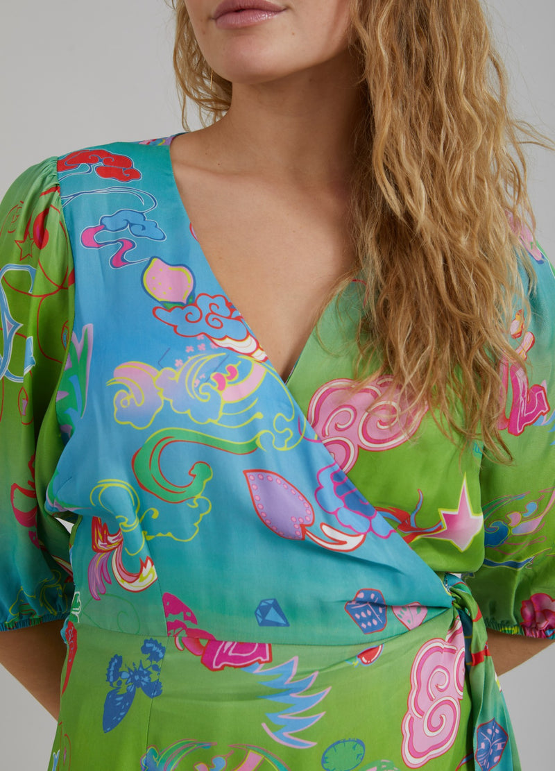 Coster Copenhagen KLEID W. SPIEL AUF DRUCK Dress Game on print - 901