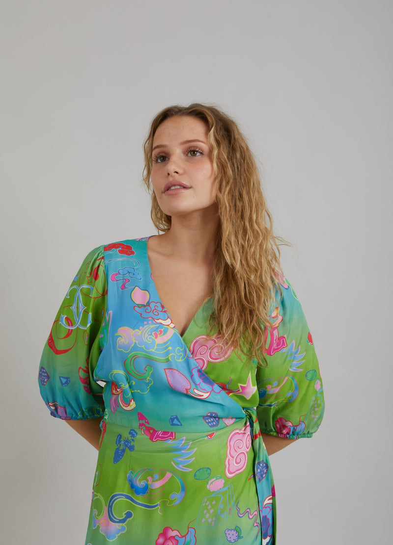 Coster Copenhagen KLEID W. SPIEL AUF DRUCK Dress Game on print - 901