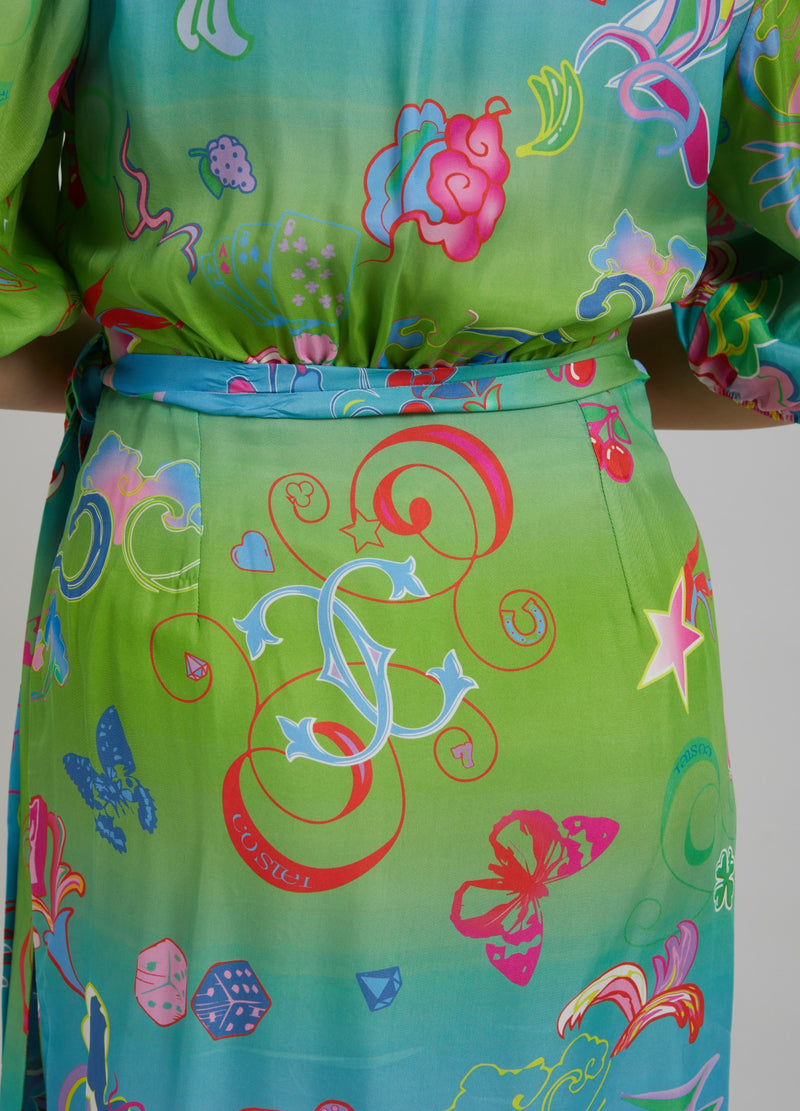 Coster Copenhagen KLEID W. SPIEL AUF DRUCK Dress Game on print - 901