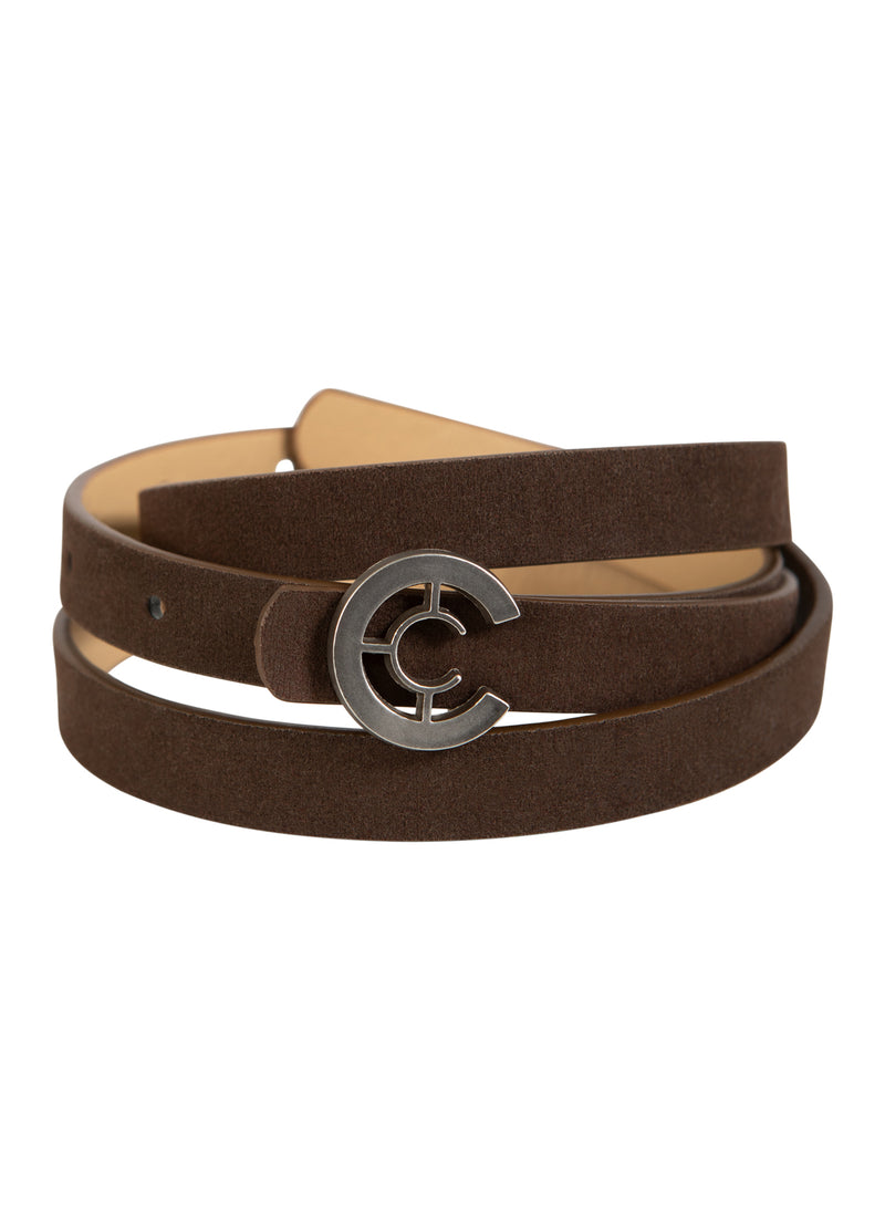 Coster Copenhagen KLEINES LOGO GÜRTEL Accessories Brown faux suede - 312