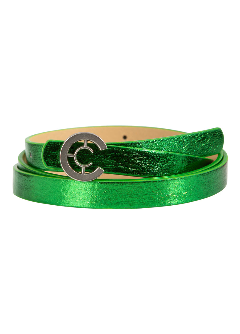 Coster Copenhagen KLEINES LOGO GÜRTEL Accessories Green metallic - 415